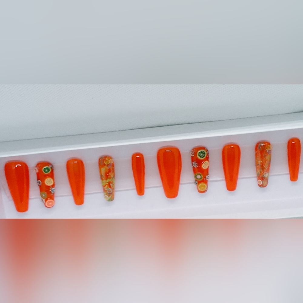 Orange Nail Set